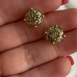 Kate spade gold sparkle earrings